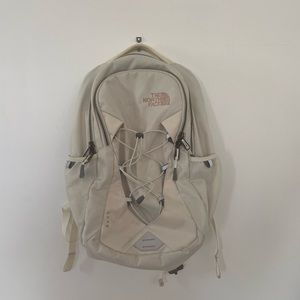 North Face backpack cream with light pink details